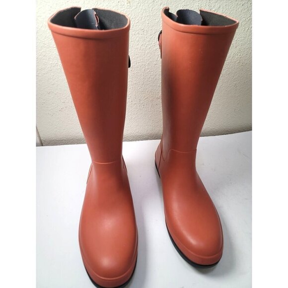 Bogs Amanda II Told Adjustable Calf Women's Waterproof Rain Boots Size 11 Rust O - Picture 1 of 13